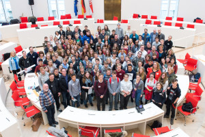 Treffen der Schulen ohne Rassismus - Schulen mit Courage 2016 im Landtag in Potsdam